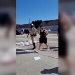 Drone footage shows pro-Palestinian protesters blocking LA freewayDrone footage shows pro-Palestinian protesters blocking LA freeway 