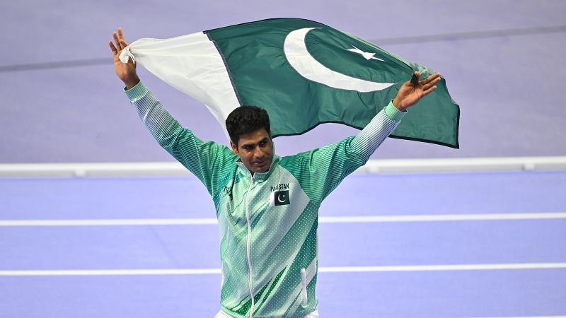 Pakistan celebrates its first Olympic medal in decades as javelin hero breaks Games recordPakistan celebrates its first Olympic medal in decades as javelin hero breaks Games record 