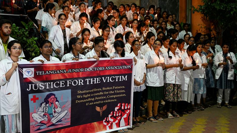 Doctors strike across India to protest rape and murder of trainee medicDoctors strike across India to protest rape and murder of trainee medic 