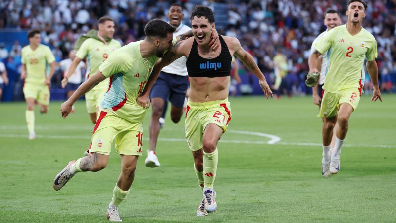 Spain beats host France 5-3 after extra time in enthralling men’s soccer gold medal matchSpain beats host France 5-3 after extra time in enthralling men’s soccer gold medal match 