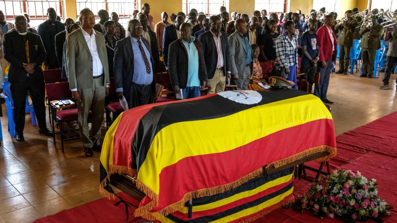 Ugandan athlete who died after her partner set her on fire gets a military funeralUgandan athlete who died after her partner set her on fire gets a military funeral 